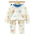 thumbnail image 5 of Gubotare Boys Pajamas Boys Prints Pajamas 2 Pieces Long Sleeve Jammies Set Toddler Pjs Sleepwear Size 1T 2T (Blue,1-2 Years), 5 of 5