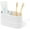 Large Round Matte White, variant on Matte White Large Toothbrush and Toothpaste Holder and Cup for Bathroom Vanity and Countertop, Round Organizer for Electric Toothbrushes, Floss, Razors, Cotton, and Mouthwash