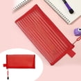 thumbnail image 1 of Mohdy 1 Pce Trousse à Crayons en Maille Horizontale Ajourée à Rayures de Couleur Unie Rangement de Documents Rd2 A, Pochette à Fermeture Éclair en Maille Trousse à Crayons Pochettes de Rangement pour Crayons Sac à Crayons Sacs de Voyage Polyvalents, 1 of 9