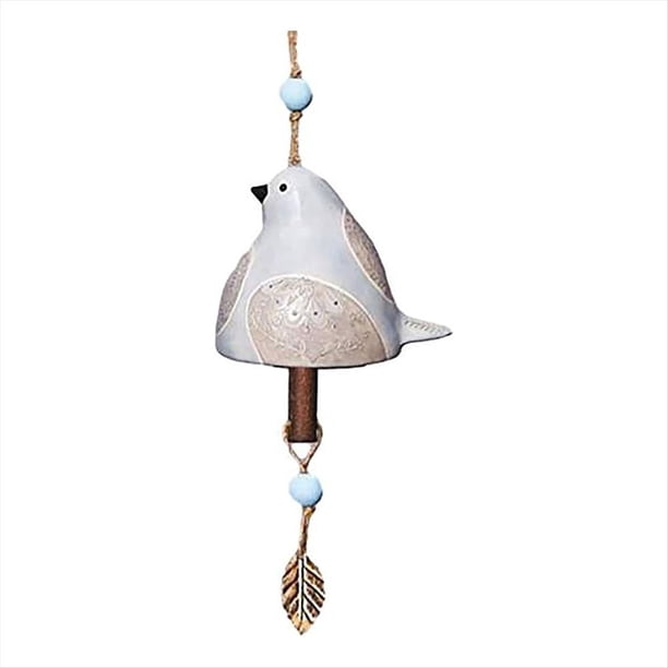 Campana de Canto de Pájaro Decoración de Jardín Campana de Canto de Pájaro Campana de Viento Música Campanas de Viento Colgantes Campanas Canción de Pájaro Campana Colgante,F