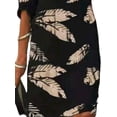 thumbnail image 4 of DYMADE Women Plus Size Half Sleeve Slash Neck Elegant A-line Dress, 4 of 4