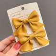 thumbnail image 2 of Bmisegm Girls Headbands Ribbon Bow Hair Barrettes Non Grip Accessories for Toddler Baby Girls Toddler Hair Accessories 1-6Y Yellow,One Size, 2 of 3