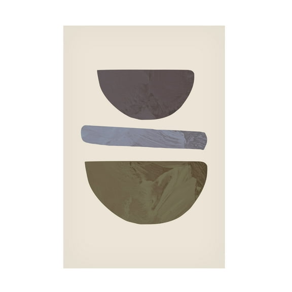 Canvas Wall Art - Pictufy Studio 'Collage 02 Beige' Wall Art for Living Room, Bedroom, or Office Décor by Trademark Fine Art - 12 x 19 Inches