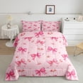 thumbnail image 2 of Castle Fairy Kawaii Sakura Bowknot Bedding Comforter Set 2pcs for Kids Teens Adults,Dreamy Princess Twin Comforter Sets Microfiber,Chic Flower Cherry Blossom Breathable Bedding Set, 2 of 8