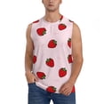 thumbnail image 2 of Fotbe Men's Strawberry Print Men's Sleeveless Muscle Tank Tops Casual T-Shirts for Gym Workout Beach-X-Large, 2 of 8