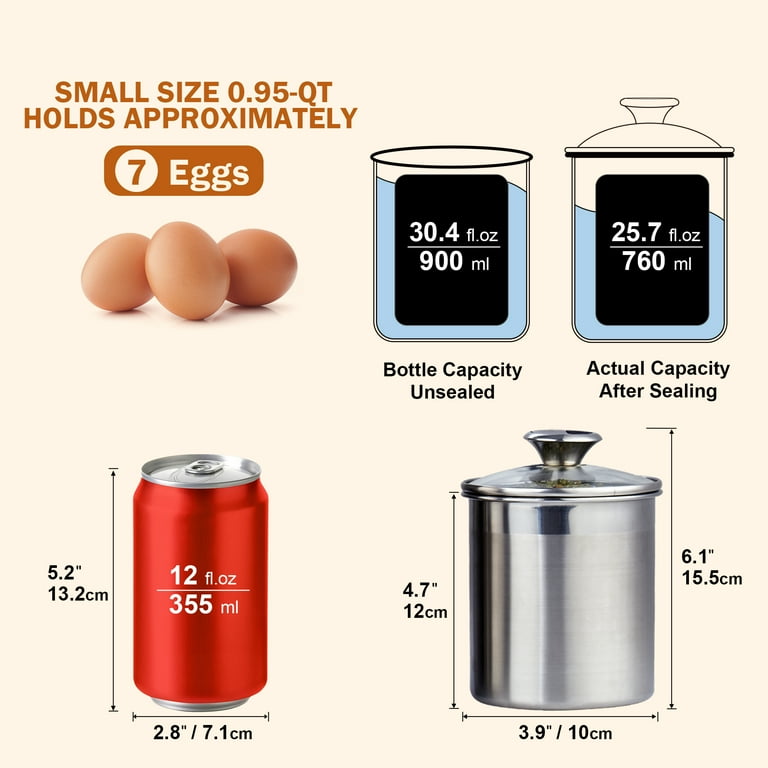 Cooks Standard 4-Piece Stainless Steel Canister Set with Airtight