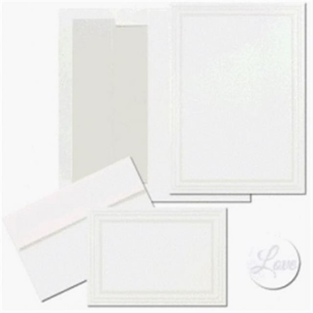 Hortense B Hewitt 9036152 Silver Shimmer Folder Invitation Kit