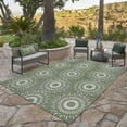 thumbnail image 6 of Gertmenian Tropea Tiaret Modern Geometric Green UV Resistant Flatweave Indoor Outdoor Area Rug, 5x8, 6 of 9