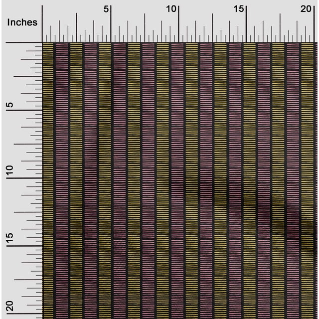 oneOone Tissu Polyester Lycra Rayé Imprimé pour Artisanat Largeur 56 Pouces