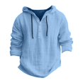 thumbnail image 4 of New Men's Casual Blouse Cotton Linen T-Shirt Loose Tops Long Sleeve Tee Shirt Spring Autumn Casual Men's Shirts Hoodie, 4 of 5