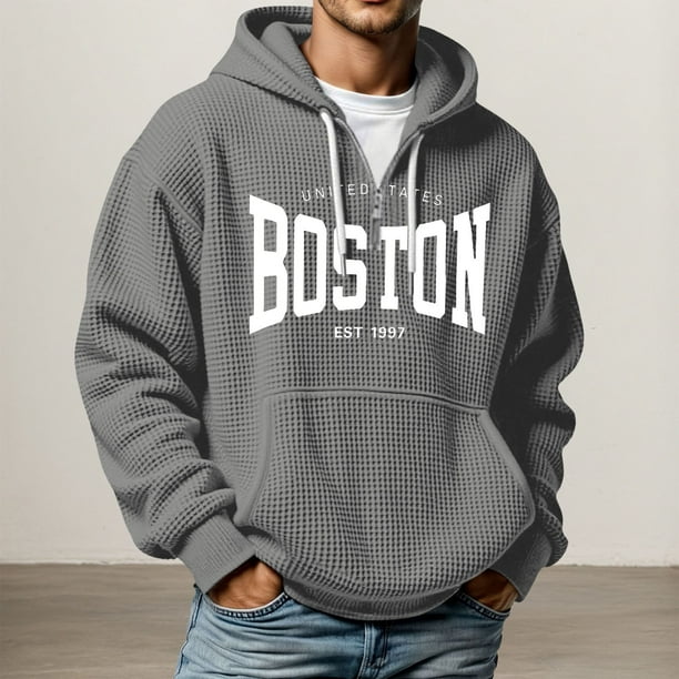 MHFRRA Sudadera con Capucha, Suave, Cómoda, Estilo Jersey para Uso Informal Al Aire Libre, Ligera, Deportiva, con Cremallera Gris