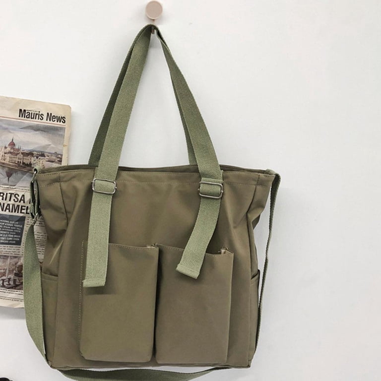 Shoulder Bag Crossbody Handbag Shoppers Bag Canvas Green - Walmart.com