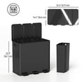 thumbnail image 3 of HOMCOM Triple Trash Can, 3 x 20L Garbage Can with Soft Close Lid, Black, 3 of 10