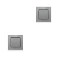 thumbnail image 4 of Wosthever Panel de luz Interruptor de lámpara Suministros para el hogar Controlador de linterna Hotel Amplia aplicación Práctica Instalación Gris/Control doble 2piezas, 4 of 6