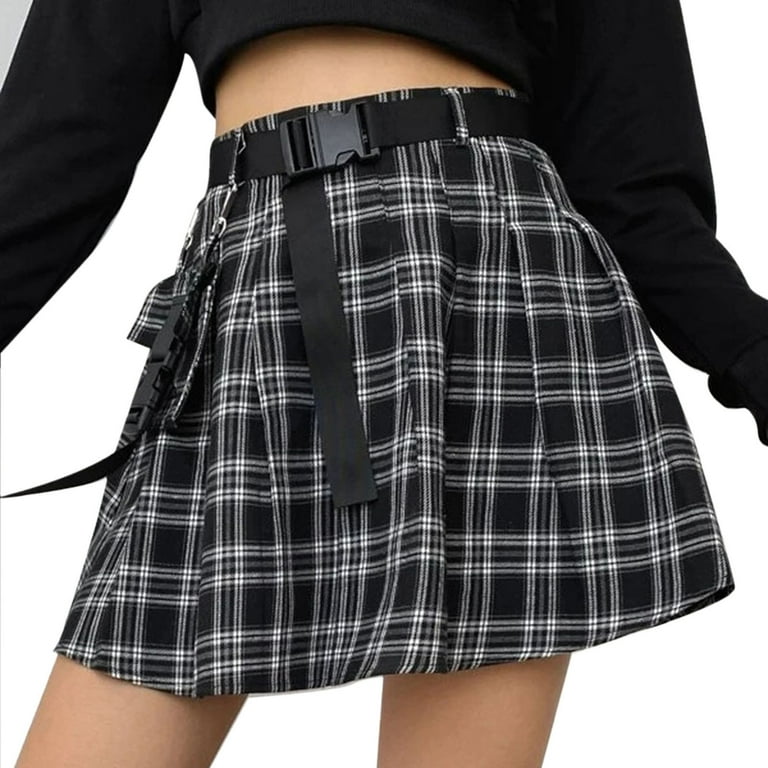 Cute skirts with belt best sale