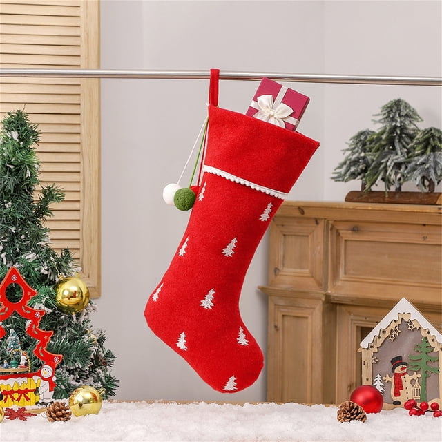 Hot6sl Ofertas de La Semana Bolsa de Regalo y Calcetine Punto para Navidad Bolsa de Regalo de Navidad Suministros Decorativos Navideños Colgante