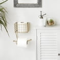 thumbnail image 2 of DII Rustic Farmhouse Bathroom Decor, Metal Storage, Toilet Paper Holder, Gold, 2 of 3