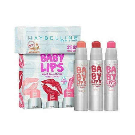 Maybelline  Baby Lips Color Balm Crayon Trio Lip (Best Way To Wax Upper Lip)
