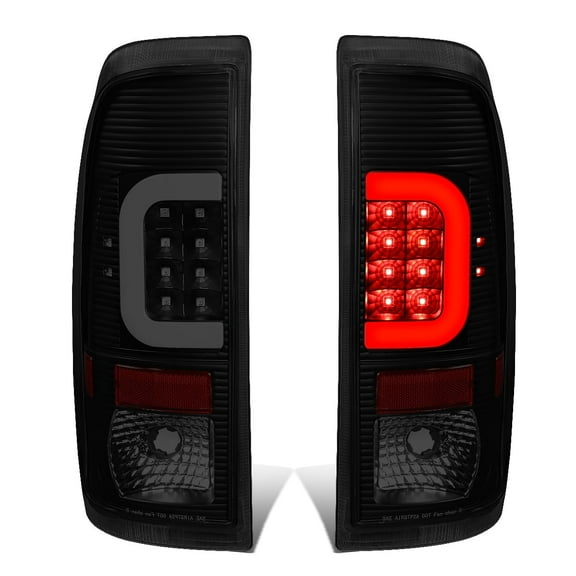 DNA Motoring For  08-16 Ford F250 F350 Super Duty LED C-Tube Tail Light Brake Lamp Black Smoked