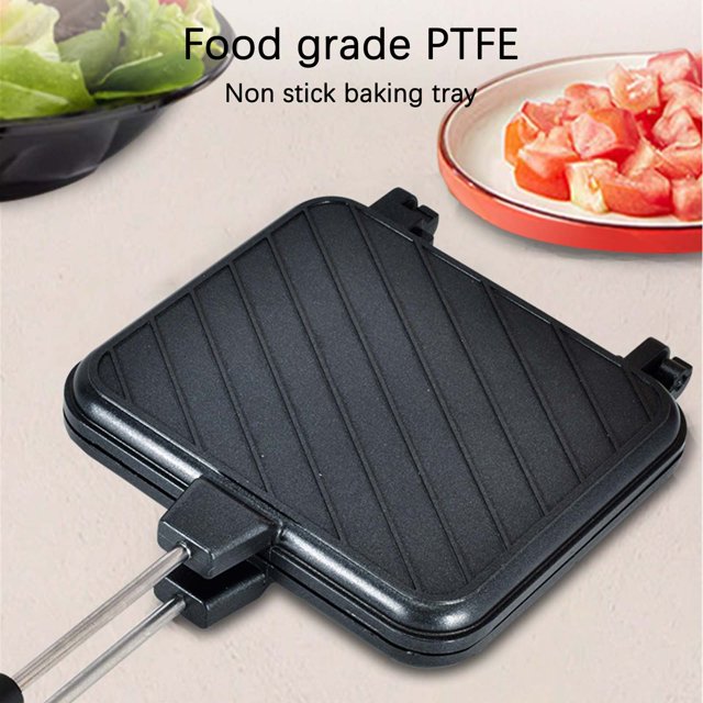 RKSTN A Moulds Breakfast Sandwich Maker Sandwich Maker Hot Dog Toaster Press Bakeware Nonstick Frying Pan Pancake Pan Cooker with Removable Handle for Breakfast Pancakes Omele Kitchen Gadgets