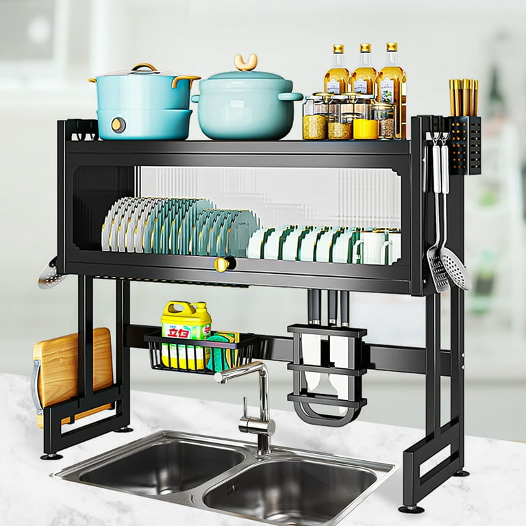 Large Dish Drying Rack, 2-Tier Dish Racks for Kitchen Counter