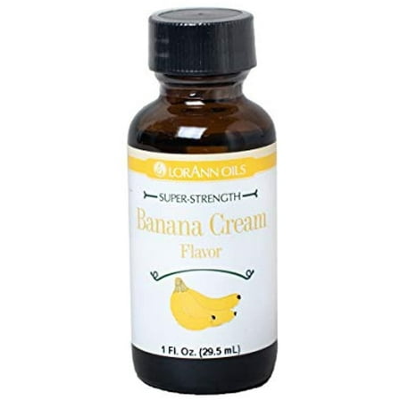LorAnn Oils Banana Cream Super Strength Flavor, 1 oz Bottle, Baking and Candy Flavoring - Kosher