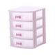 thumbnail image 5 of Mini cajón organizador organizador organizador de joyas soporte de cajas de almacenamiento pequeños organizador con cajones para la oficina de arte de Pink 4 nivel, 5 of 8
