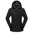 thumbnail image 2 of TrendOFT Women's Softshell Jacket with Hood Waterproof Lightweight Windbreaker Windproof Rain Shell Jacket for Outdoor Hiking Black XXL, 2 of 3