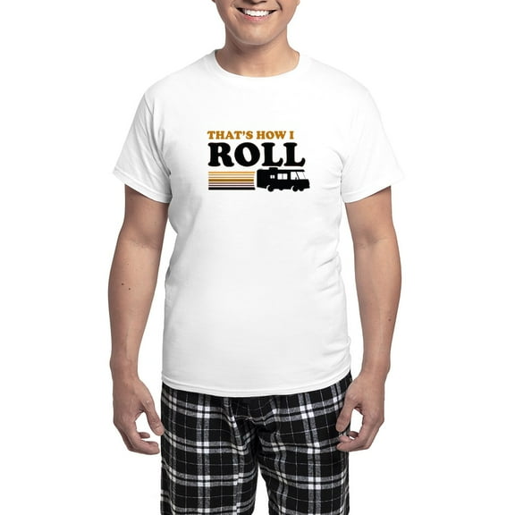 CafePress - Thats How I Roll (RV) Men's Light Pajamas - Men's Light Loose Fit Cotton Pajama Set