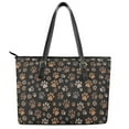 thumbnail image 2 of ZUXONGSY Paw Print Handbag for Women Waterproof Work Bag Portable Laptop Tote Bag with Zip Compartments for Shopping Work, 2 of 6