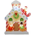 thumbnail image 2 of Outsunny 7FT Christmas Inflatable Gingerbread House, Huge Blow Up Christmas Decoration with Built-in LED Lights for Indoor, Outdoor, Yard, Party, 2 of 9