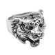 thumbnail image 5 of Anillo vikingo con cabeza de tigre en 3D, estilo retro, unisex, de plata, para hombre y mujer., 5 of 9