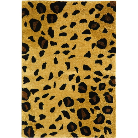 SAFAVIEH Soho Roxanne Dotted Wool Area Rug, Gold/Black, 2' x 3'