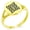 Gold, variant on Stainless Steel Celtic Quaternary Eternity Knot Minimalist Oval Top Polished Statement Signet Ring