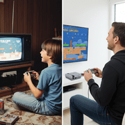 Retro Machines Built in 620 Video and 2 Controllers, Mini Video Controllers Plug and Play TV with AV Output, 8-Bit Video System, Childrens Gift