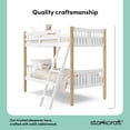 thumbnail image 4 of Storkcraft Caribou Twin over Twin Bunk Bed, White/Natural, 4 of 17