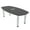 Asian Night w/Silver Base with Electric, variant on 6 Person Arc Boat Meeting Table With Post Legs Data And Electric 6x3