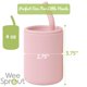 thumbnail image 5 of WeeSprout Vasos de silicona para bebés con pajitas y tapas, opciones de 4 y 8 oz, juego de 2, recipiente de entrenamiento para niños pequeños de grado alimenticio, tapones de pajita integrados, marcas, 5 of 5