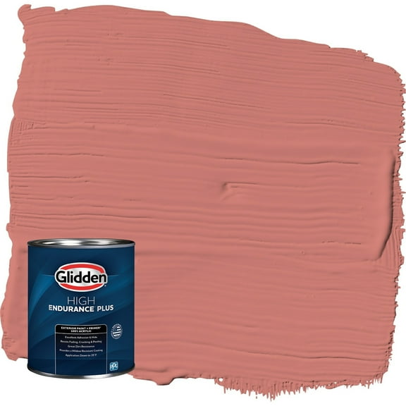 Glidden HEP Chili Pepper / Red Semi-Gloss Exterior Paint with Primer, 1 Quart
