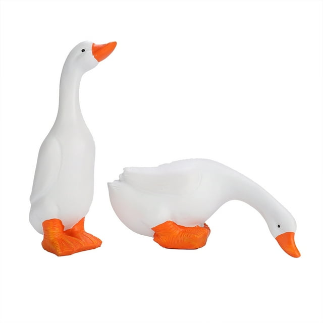2pc Simulated Water duck Garden Decor Scene House Patio Ornaments Resin Model