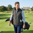thumbnail image 2 of COUVER Men's Diamond Quilted Full Zip Puffer Vest New Dark Grey M, 2 of 6