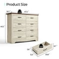 LINSY HOME 8 Drawer Bedroom Dresser, Oak White Nursery Organizer, BIG Storage Chest - Walmart.com