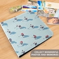 thumbnail image 4 of FORMRS 3 Ring Photo Album 4"x6" Self Adhesive Large Capacity PU Leather Cover, Blue Ice Hockey, 4 of 8