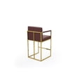 thumbnail image 3 of Chic Home Bertrand PU Leather Upholstered Square Arm Counter Stool, 3 of 4