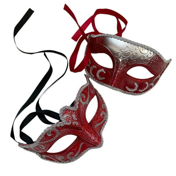 Couples Masquerade Ball Mask Cosplay Mardi Gras Prom Dance Birthday Dad Daughters Party Wear or Cake Topper MASQ