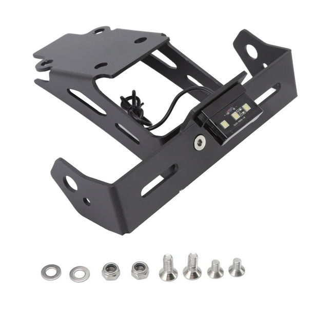 Soporte Para Placa De Matrícula De Motocicleta, Acabado Negro, Resistente A La Intemperie, Soporte Para Placa De Matrícula De Motocicleta, Acero Al Carbono Resistente Al Desgaste OTVIAP Motorcycle Licence Plate Bracket