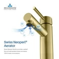 thumbnail image 3 of Blossom Kitchen and Bath Solid Brass Leed Free Single Handle Bathroom Faucet Brush Gold, 3 of 10