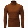 thumbnail image 1 of TAmten Men's Turtleneck Undershirt Soft Breathable Fabric Long Sleeve Layering Tee Under Dress Shirts Essential Basics(Coffee,L), 1 of 2