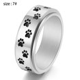 thumbnail image 2 of Bague de Mariage de style Griffe de Chien Filature en Acier Inoxydable, 2 of 5