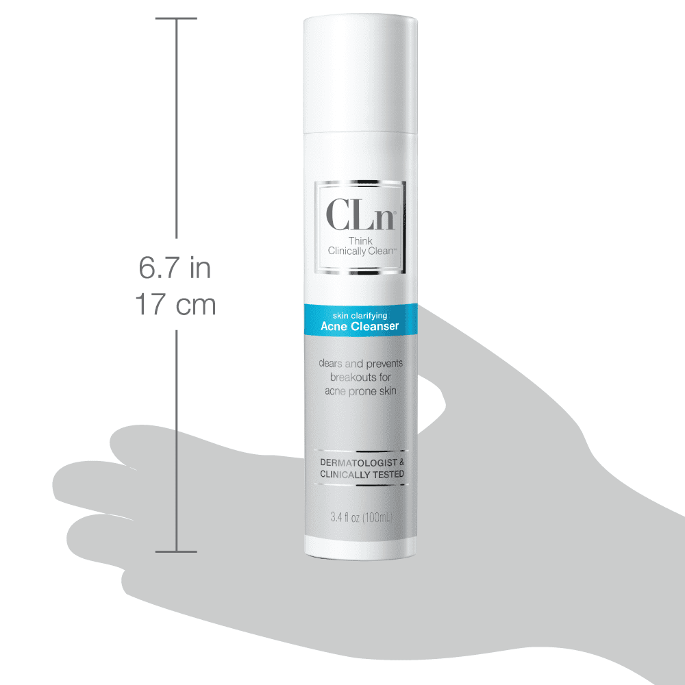 CLn Acne Cleanser, 0.5% Salicylic Acid Facial Cleanser for Oily Skin & Blackheads, Oil Free Face Wash, 3.4 fl oz